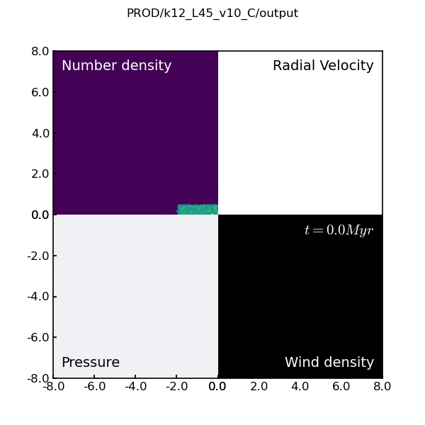 ACDC simulation: AGN wind driving multiphase outflows through a clumpy ISM